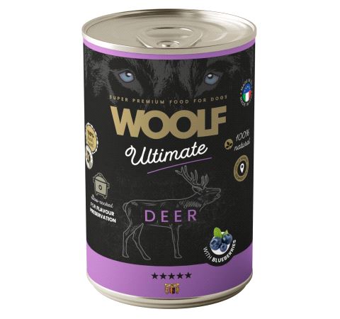 Woolf Våtfôr Hund Hjort & Blåbær